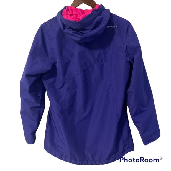 Spyder Purple and Pink Double Zip Up Jacket Girls Size XL 18 - Picture 2 of 7